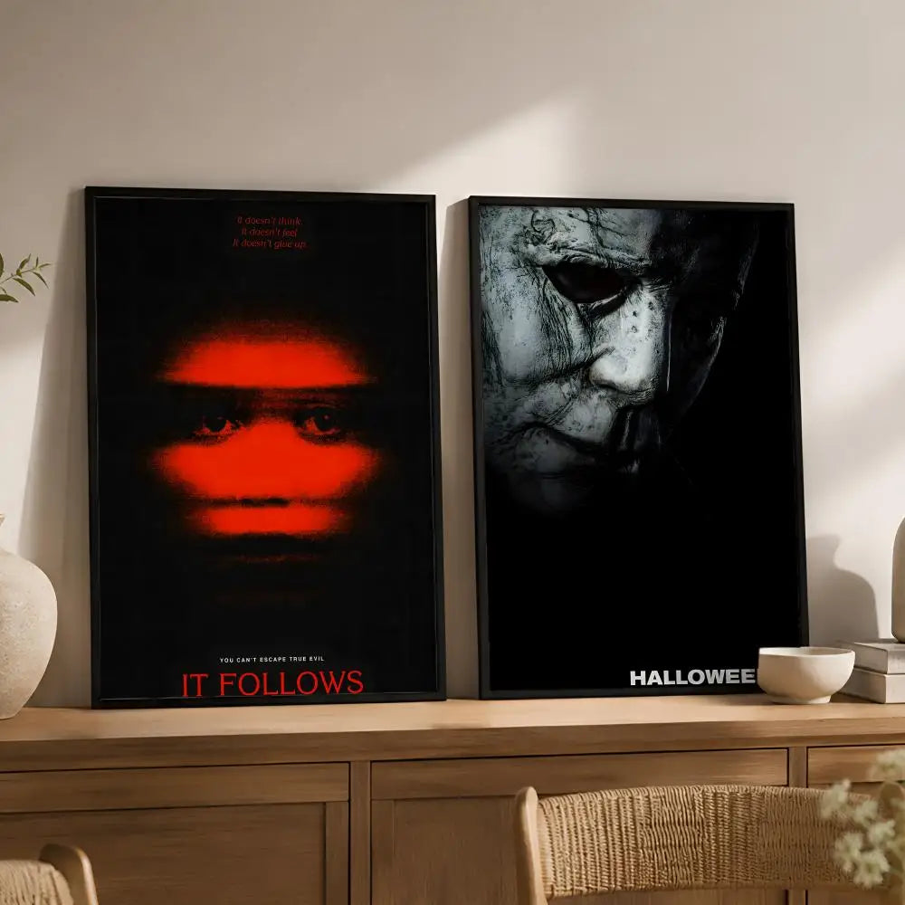 Halloween Movie Peel-and-Stick PVC Wall Poster – HD Art Decor