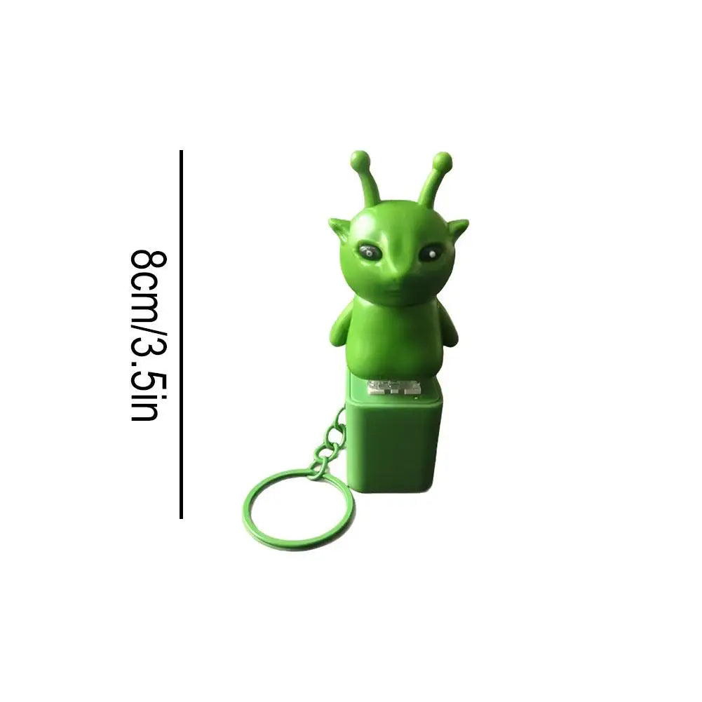 Funny Alien Cat Sound Keychain – Luminous Novelty Gift Toy
