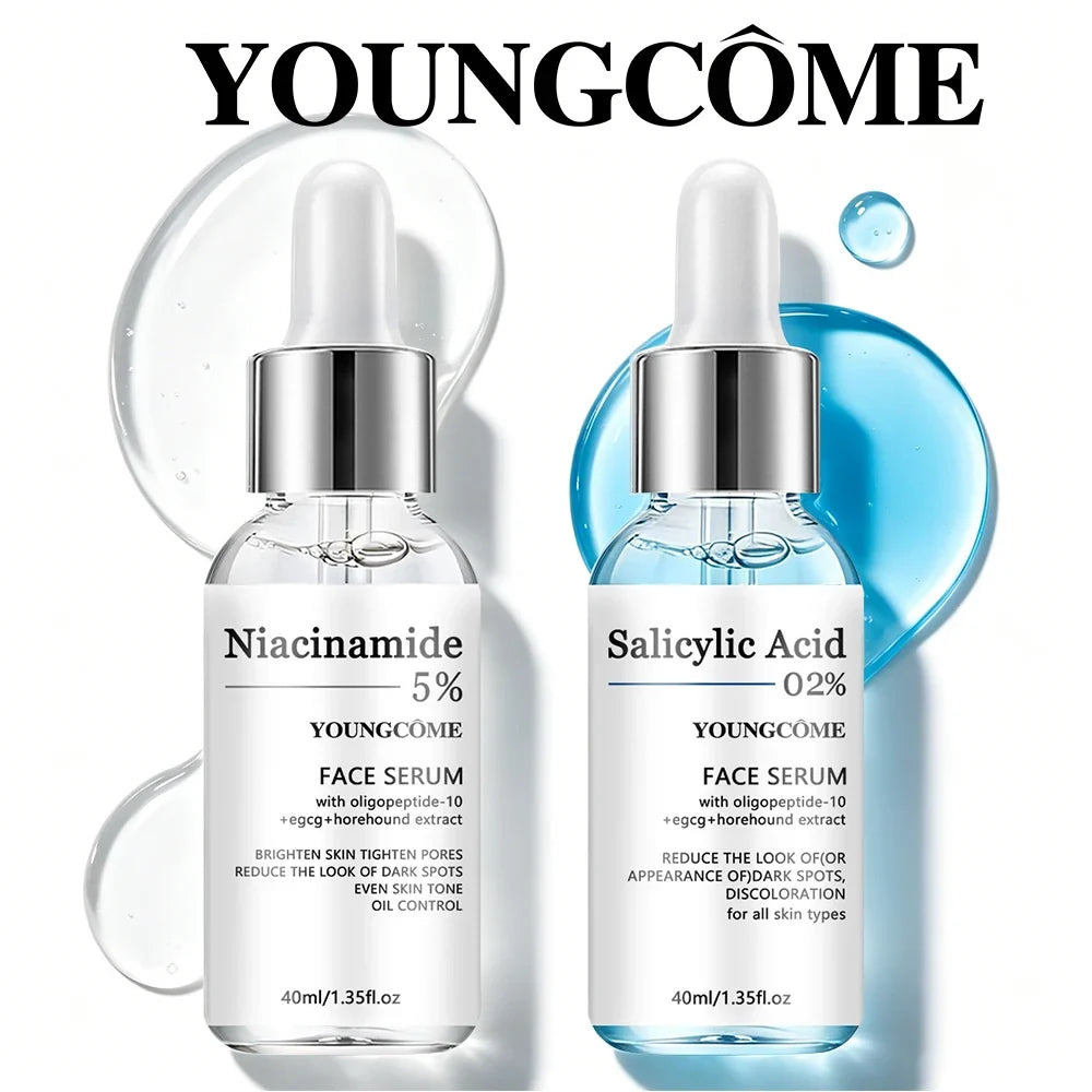 YOUNGCOME Salicylic Acid 5% Niacinamide Ceramide Face Serum Set