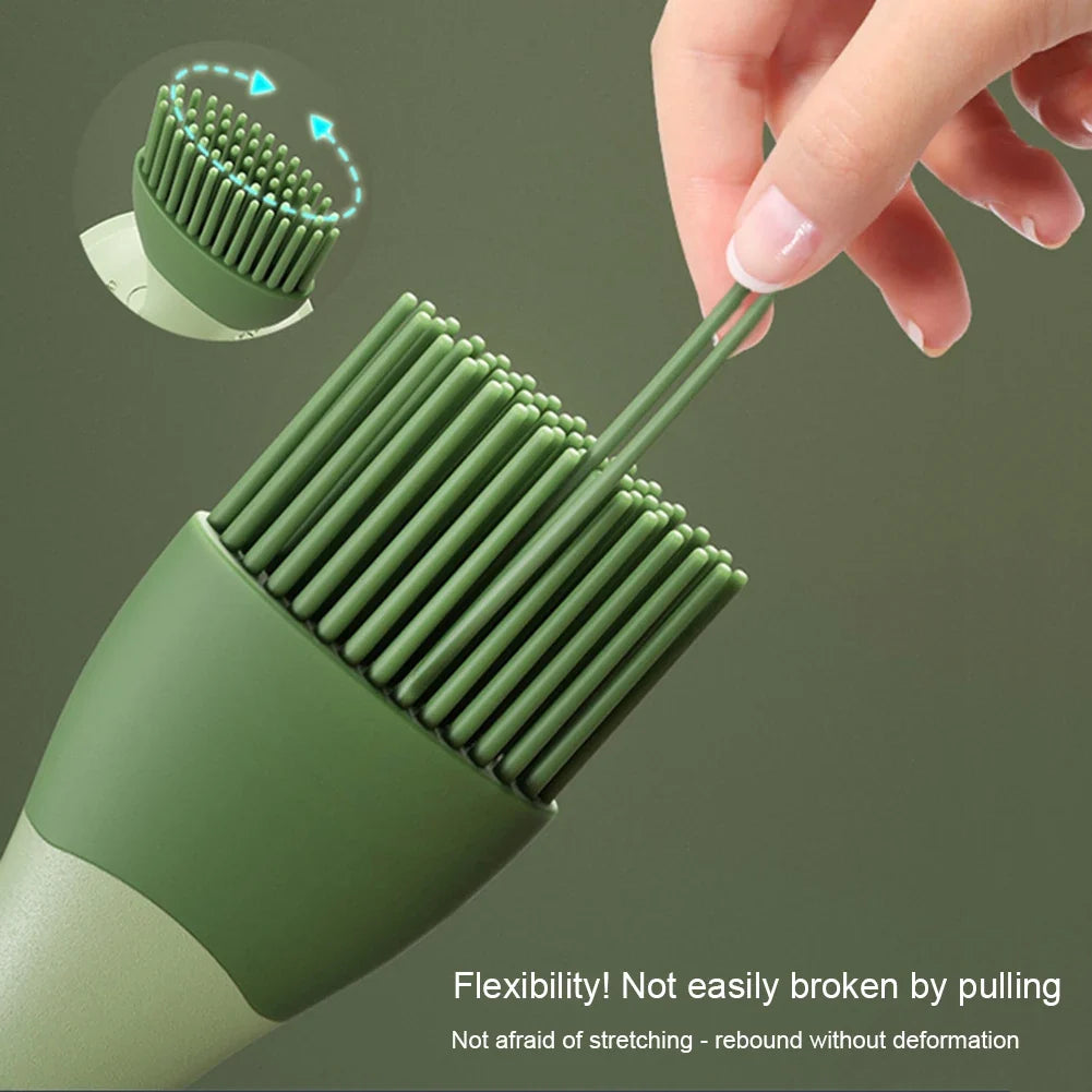 3-in-1 Silicone Basting Brush with Oil Bottle & Lid