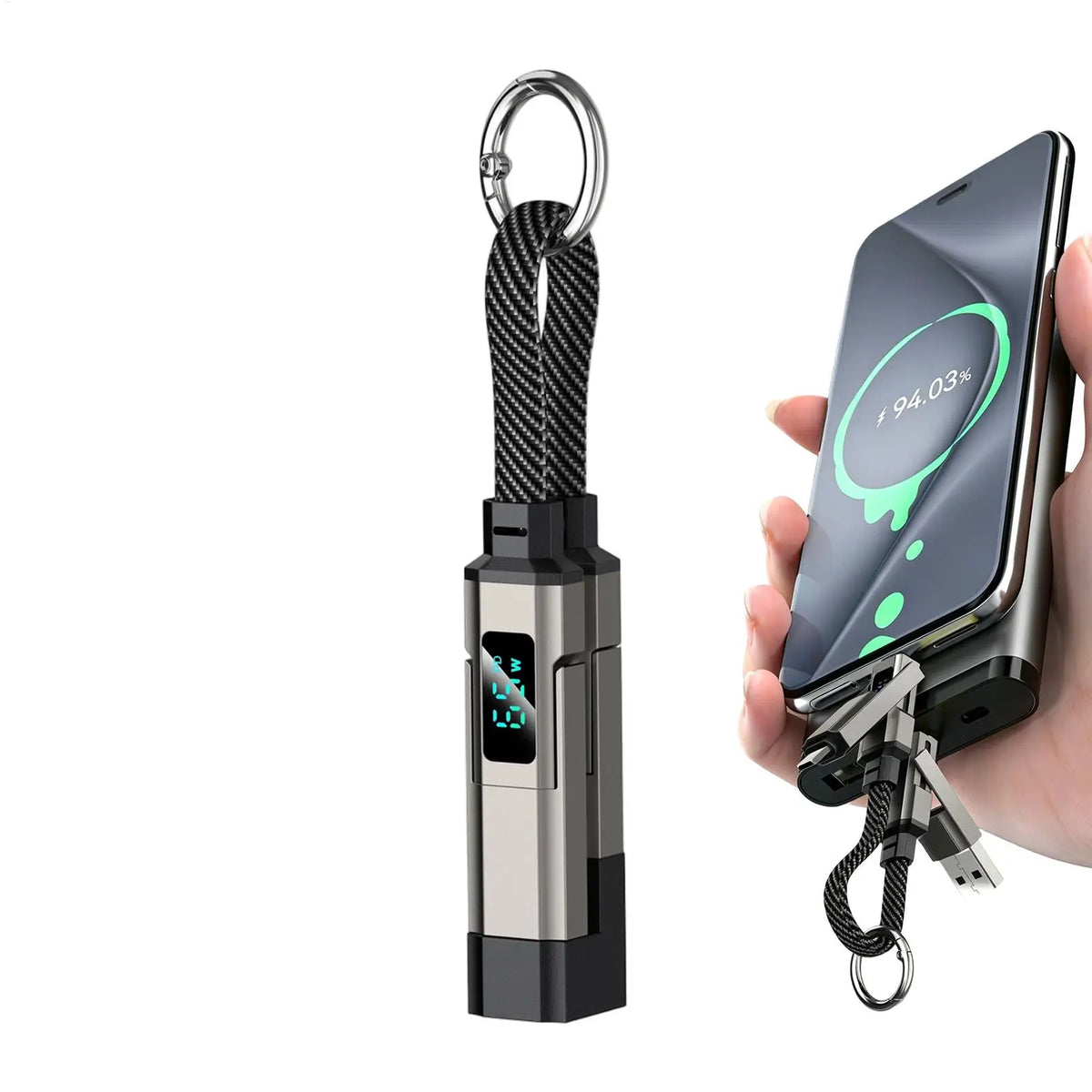 USB C Keychain Portable 1 65W Short Charger Cord Fast Charging Cable