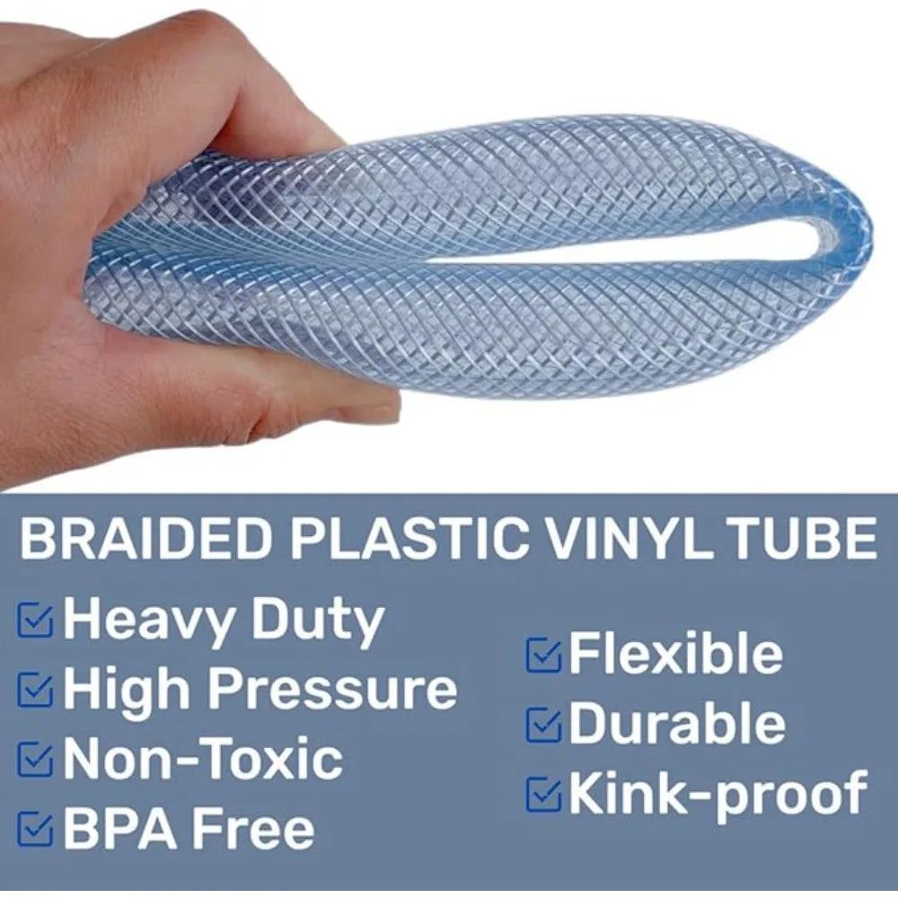 Transparent High-Pressure Silicone Braided Hose | Flexible Tubing