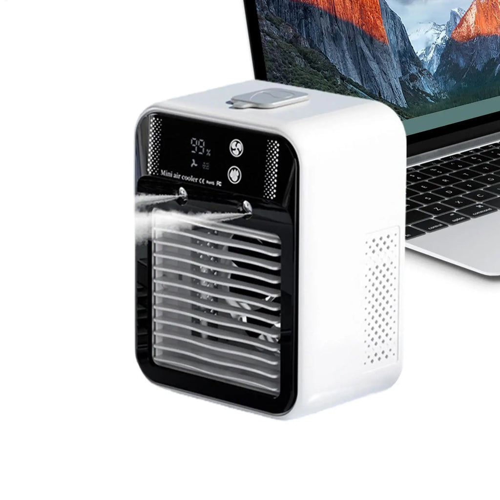Portable Personal Air Cooler – 2 Speeds, USB, 500ml Tank