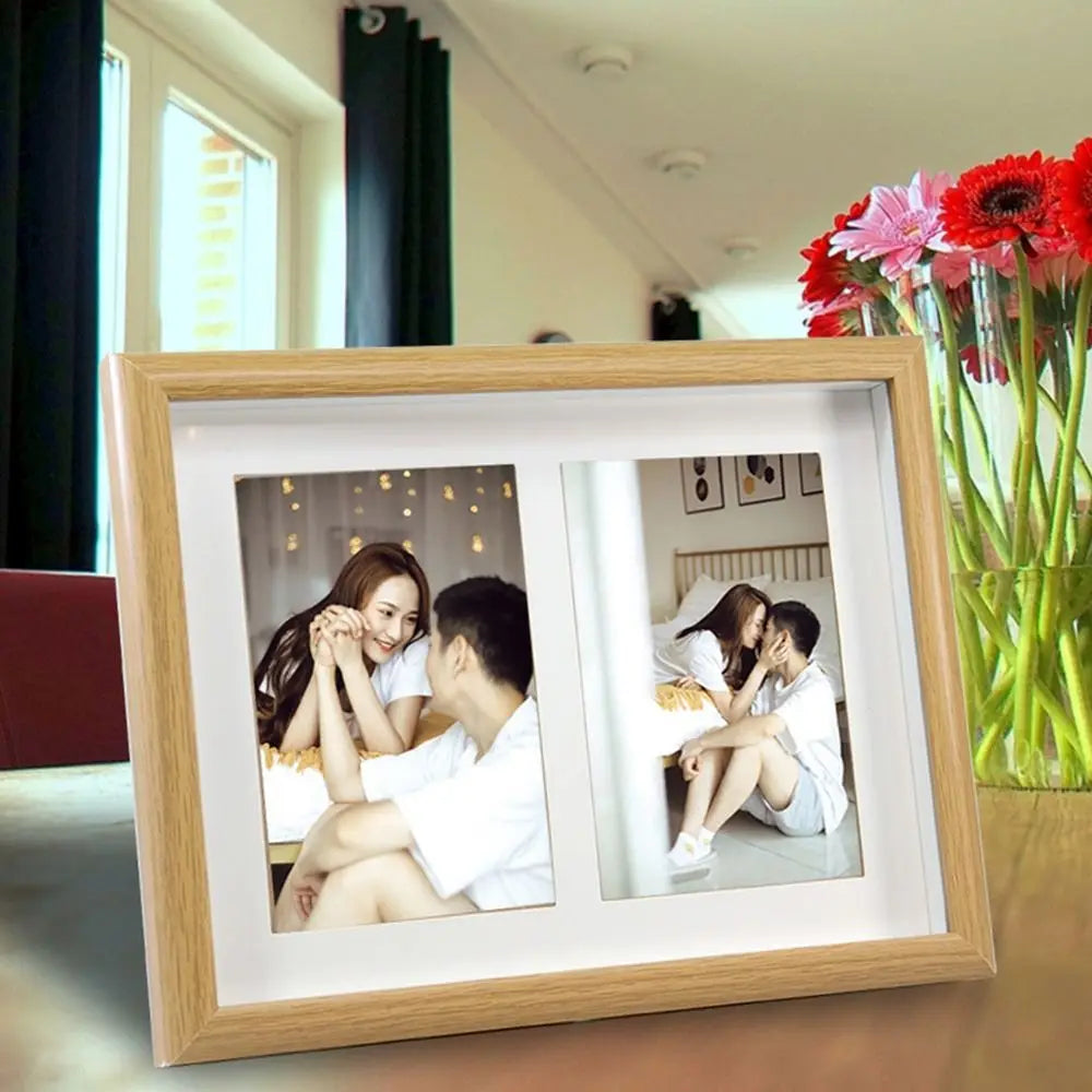 Modern 6-Inch Wooden Collage Photo Frame | Desktop Stand