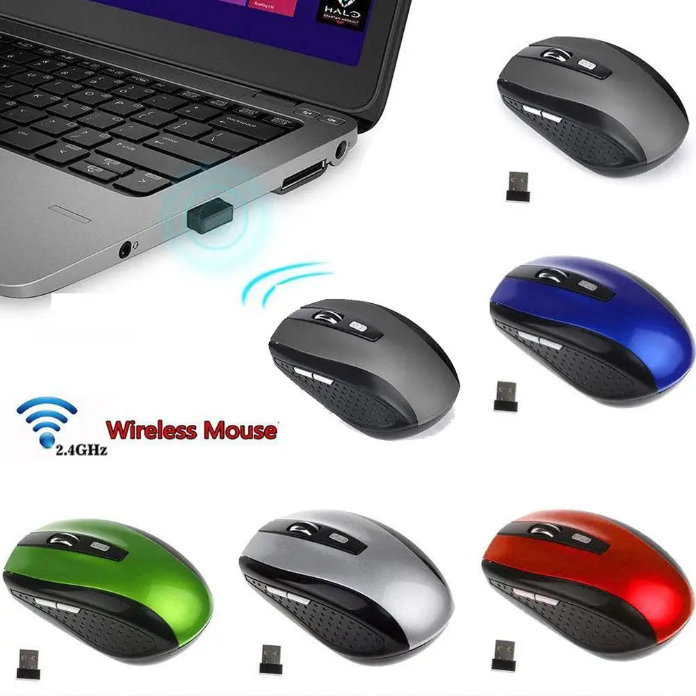 BUDI 2.4G Wireless Mouse – 2400 DPI, 6 Colors, Mini & Slim