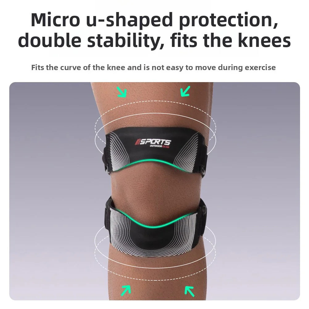 Adjustable Knee Brace with Silicone Pad | Dual-Strap Support