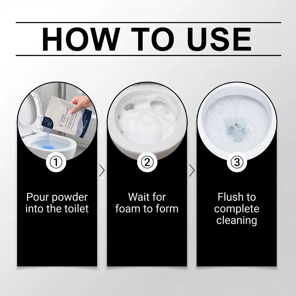 Foaming Toilet Cleaner Powder – Stain, Limescale & Odor Remover