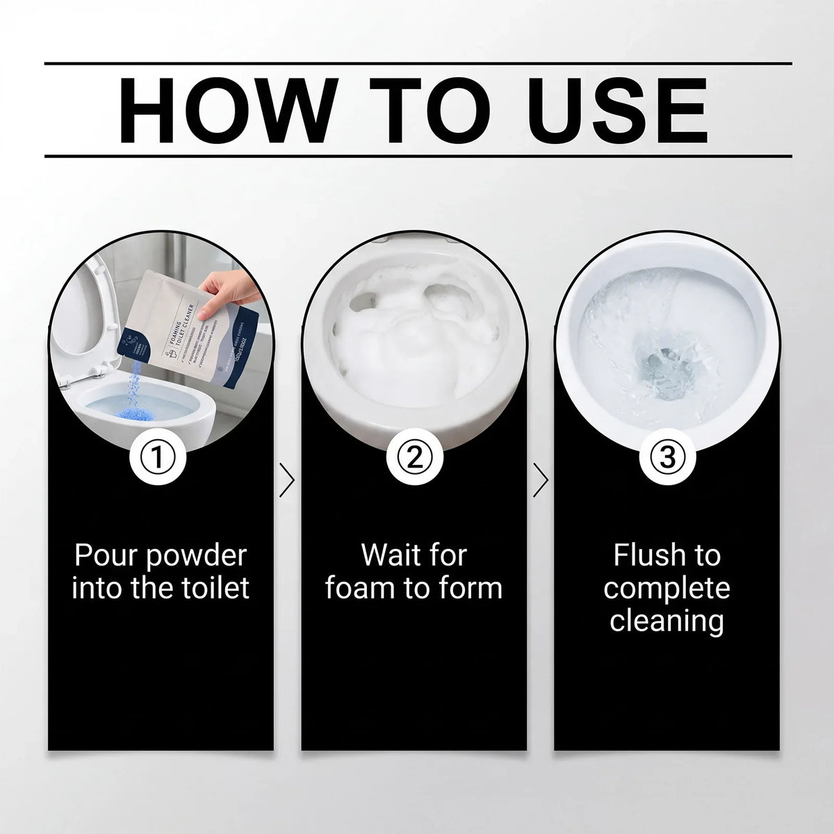 Foaming Toilet Cleaner Powder – Stain, Limescale & Odor Remover