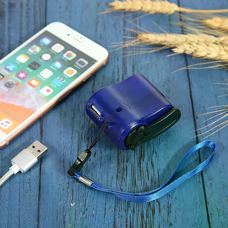 Emergency Outdoor Hand Crank Power Dynamo Charger 5 5V Travel