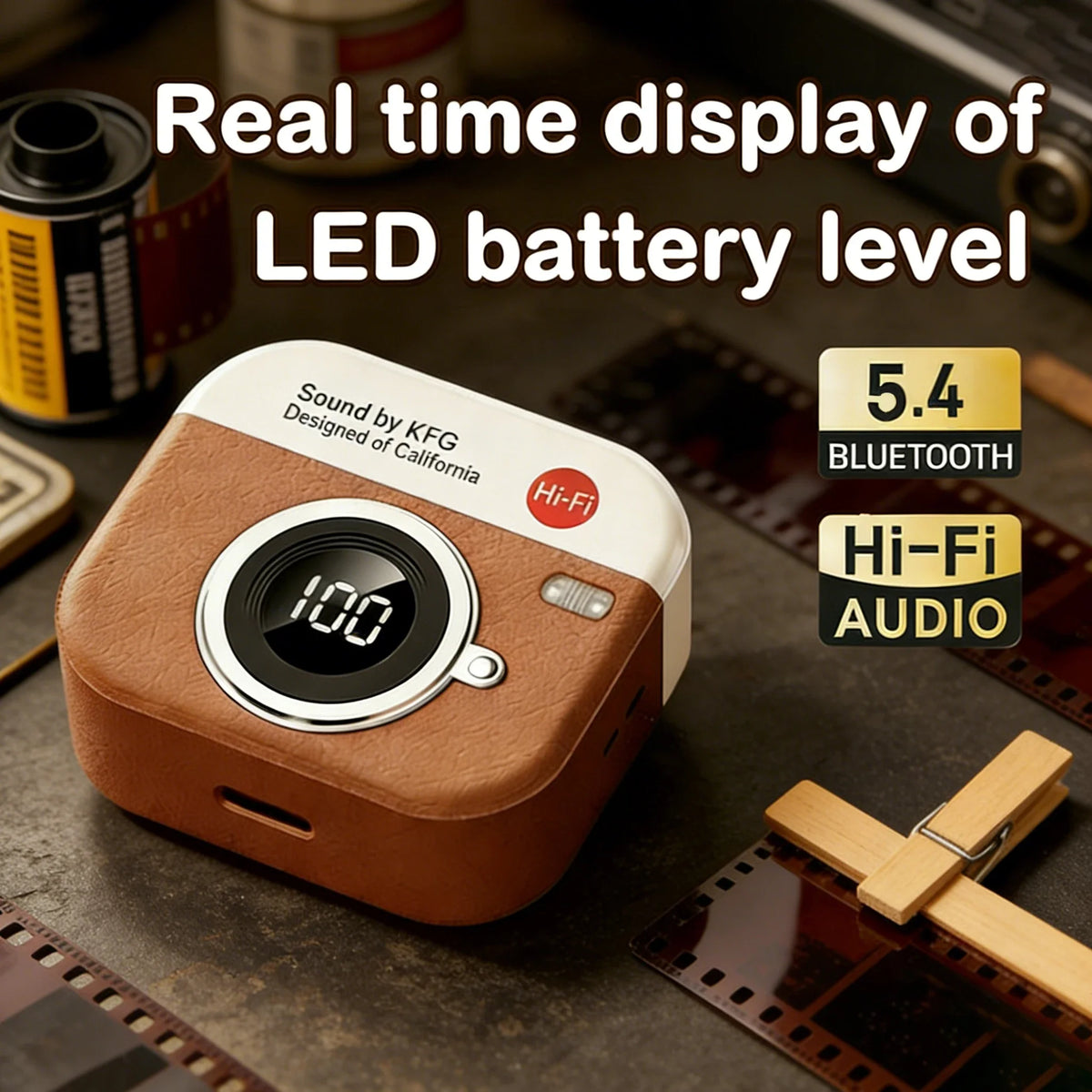 Q86 TWS Bluetooth Earbuds – Retro Camera Style Wireless