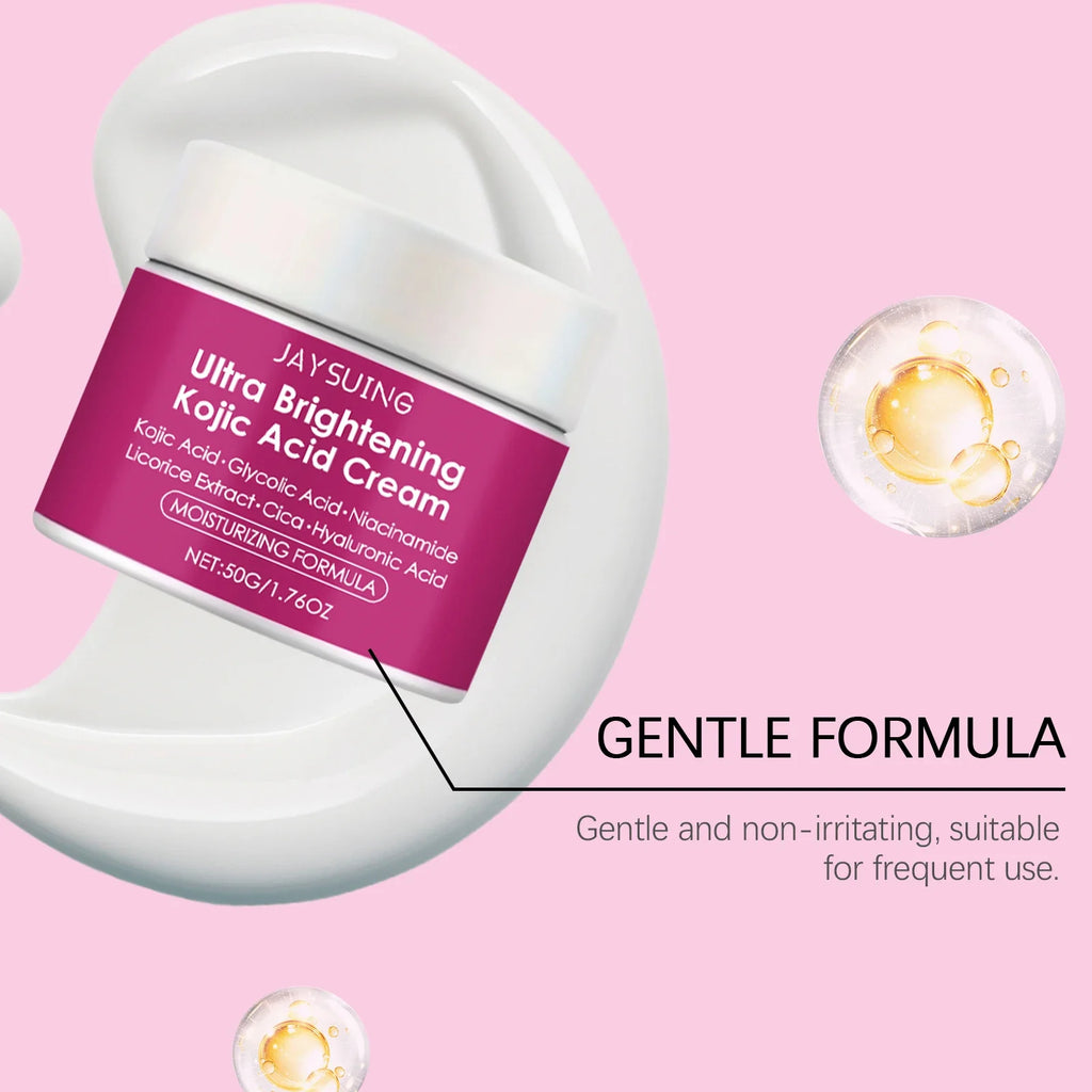 Kojic Acid Brightening Cream – Dark Spots, Niacinamide & HA