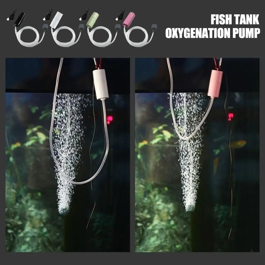 Mini USB Aquarium Air Pump – Silent Portable Fish Tank Oxygenator