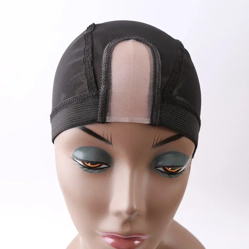 5-Pack U-Part Dome Mesh Wig Caps | Elastic Breathable Hairnets