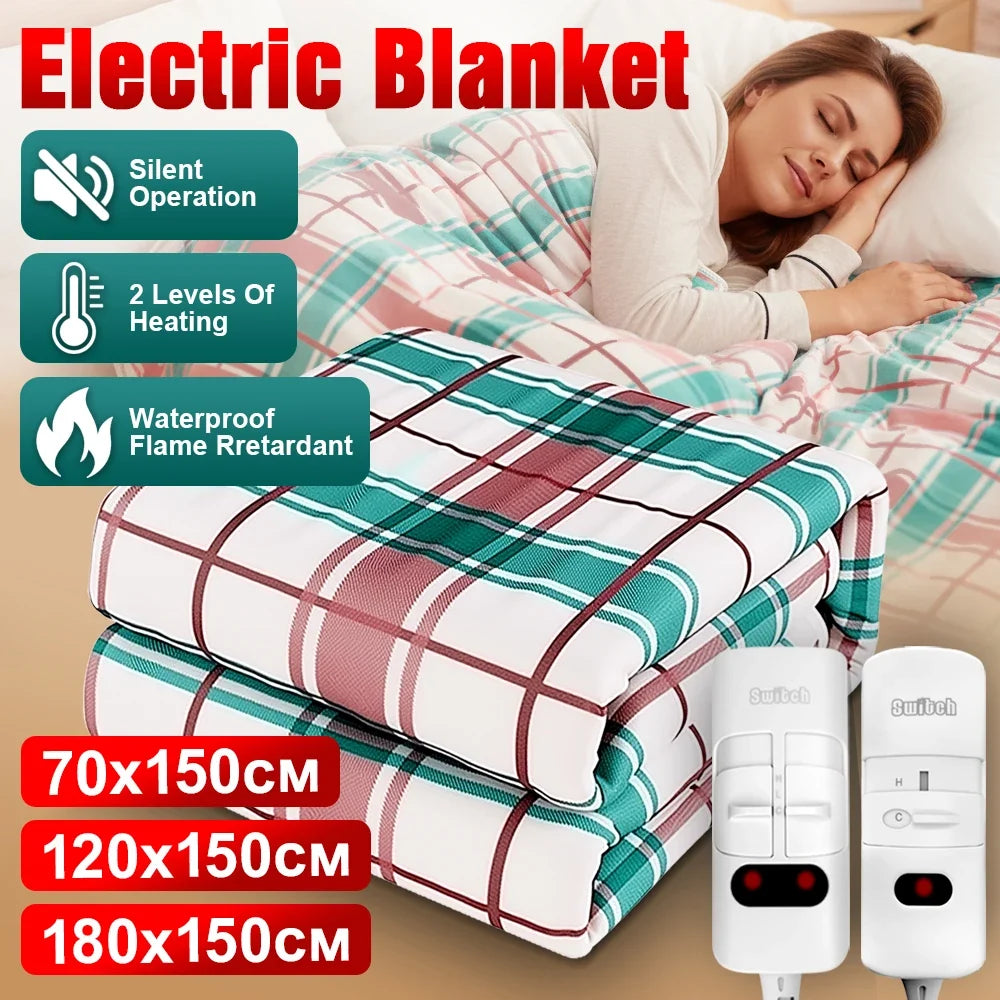 Electric Heated Blanket Thermal Mat | 3 Sizes & Dual Control