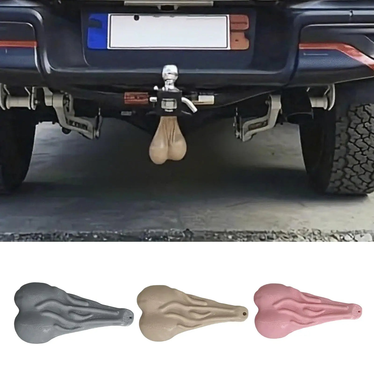 Funny Truck Bumper Ball Hitch Ornament – Gag Gift for Men