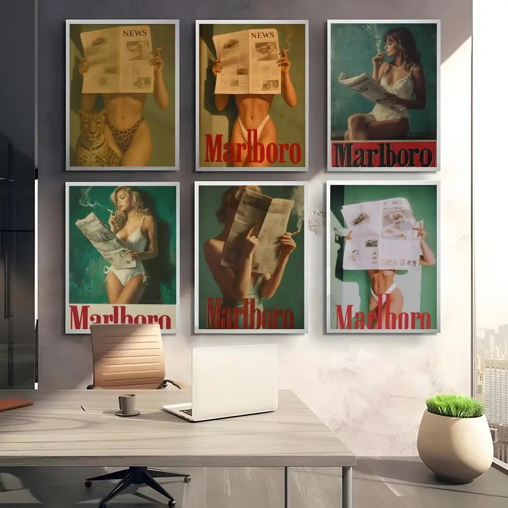 Classic Vintage Women Figure Poster – Self-Adhesive Wall Art
