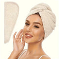 Women's Quick-Dry Microfiber Hair Towel Wrap – Thick & Curly