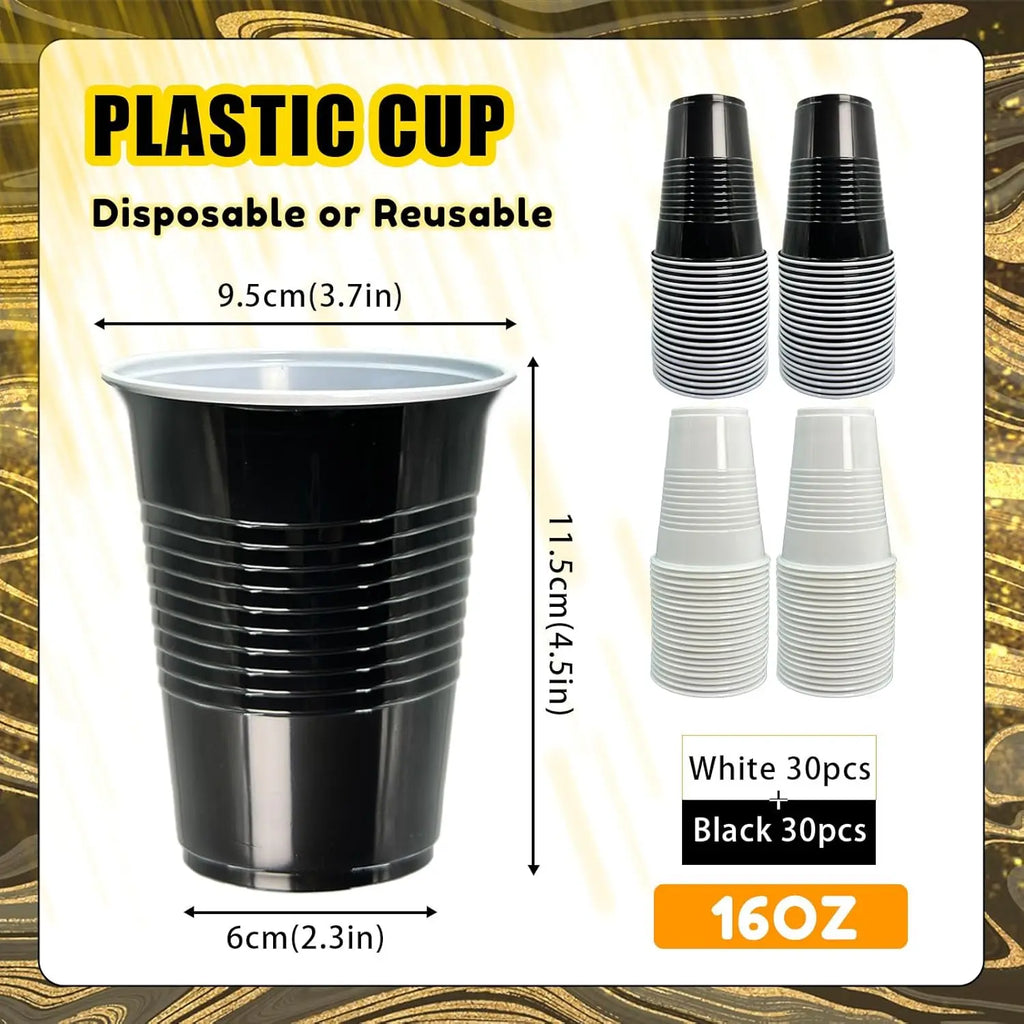 Plastic Party Cups Disposable Cold Drink Graduation Wedding Birthday