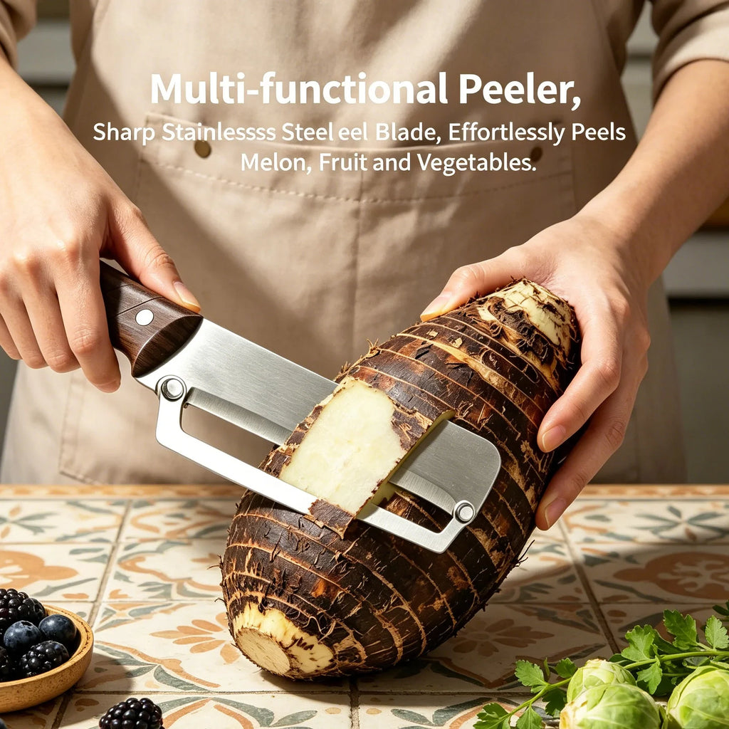 5-Piece Fruit Peeler Set – Sugarcane, Pumpkin & Yam Knife