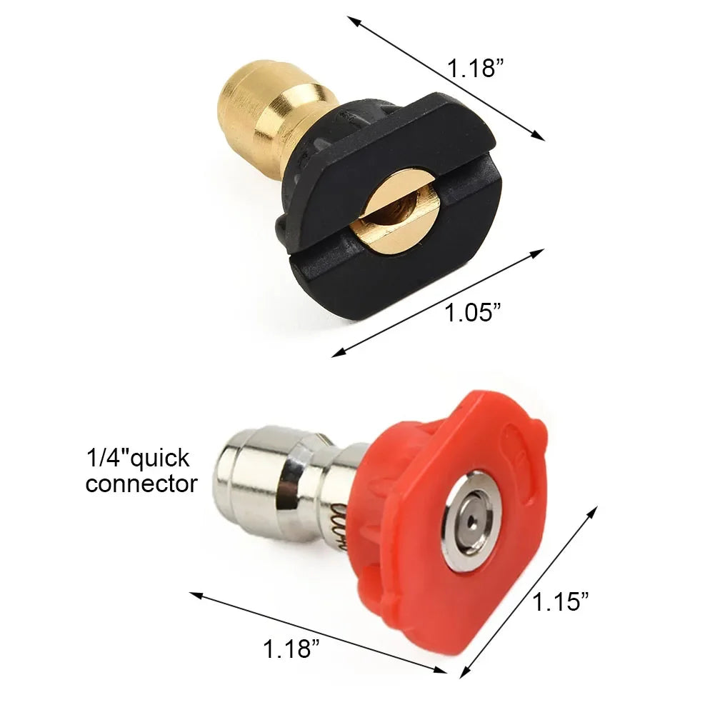 1 Quick Connect Garden Pressure Washer Spray Nozzle 0 15 25 40 Degree