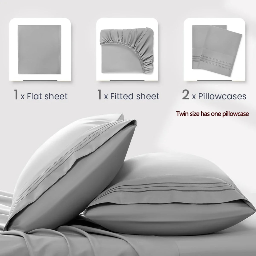 Battilo 4-Piece Luxury Microfiber Bed Sheet Set | All Sizes
