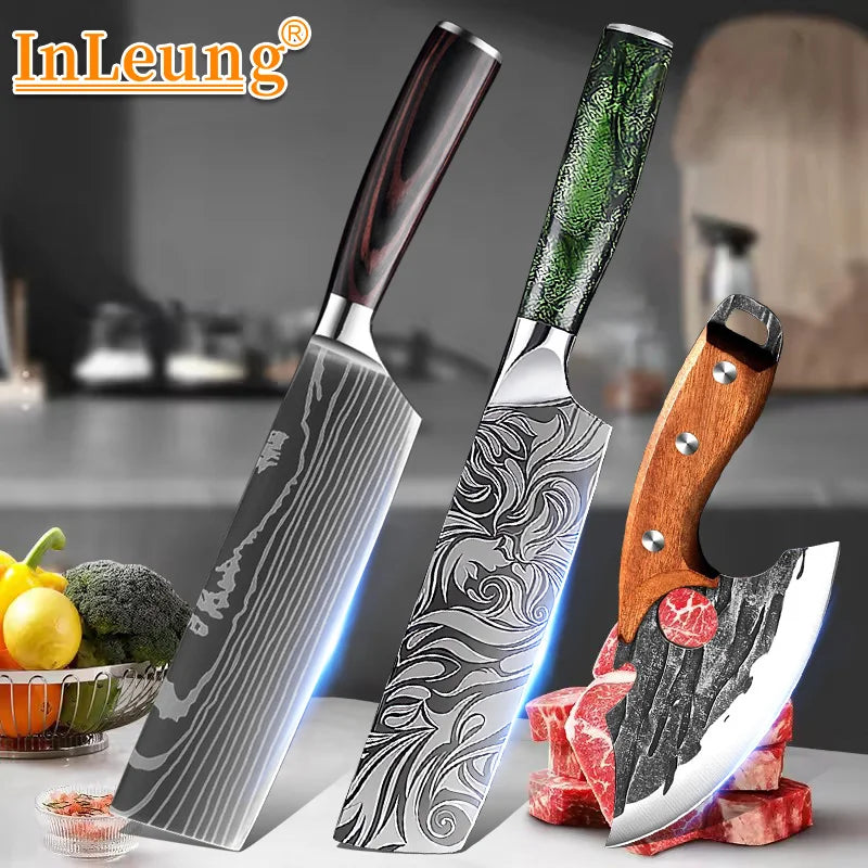 InLeung Damascus Chef Knife – Sharp Stainless Steel Kitchen Knife