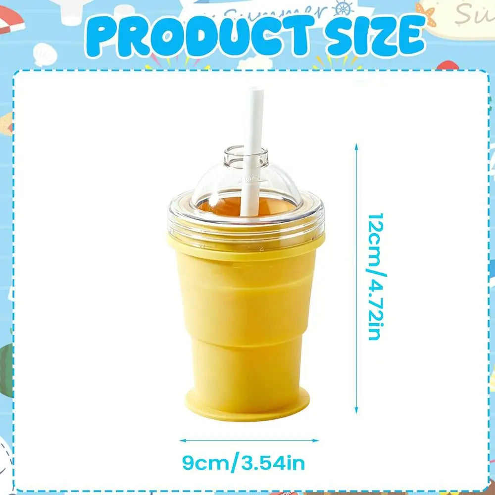 2-in-1 Foldable Silicone Ice Ball Maker Cup | Portable Mold