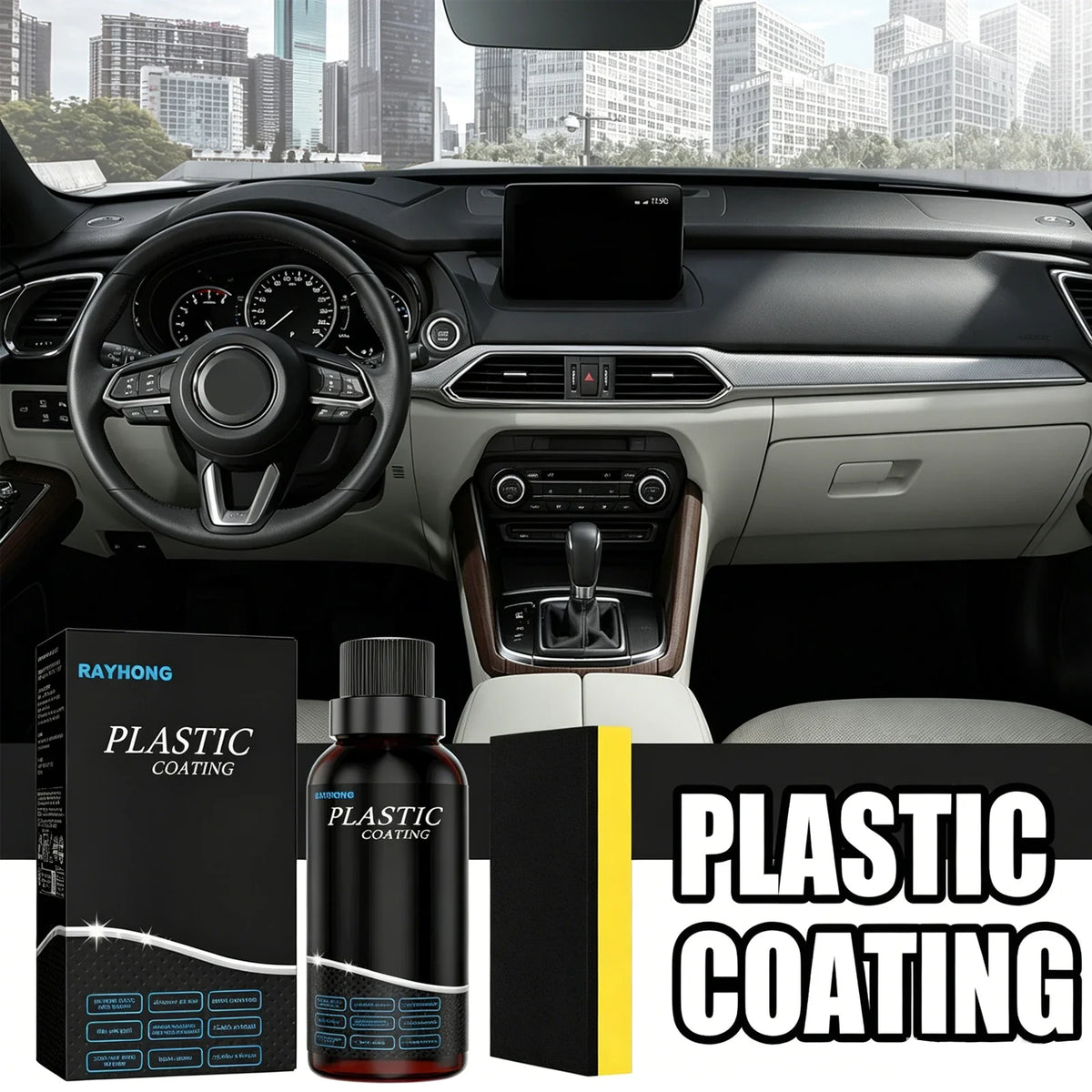RayHong Car Plastic Restorer & Interior Coating – 50ml Kit