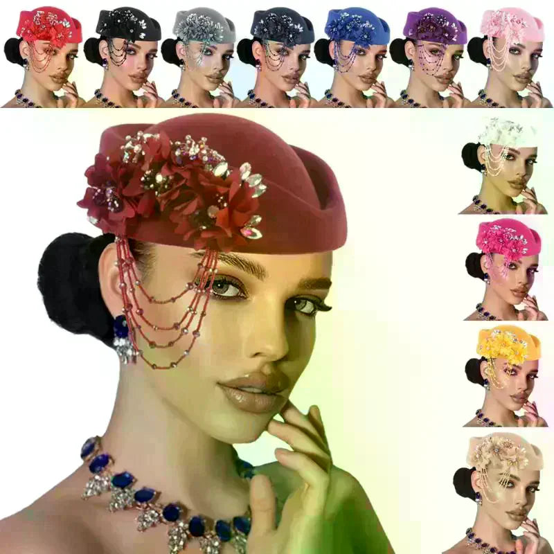 Women's British Retro Beret | 3D Floral Vintage Hat