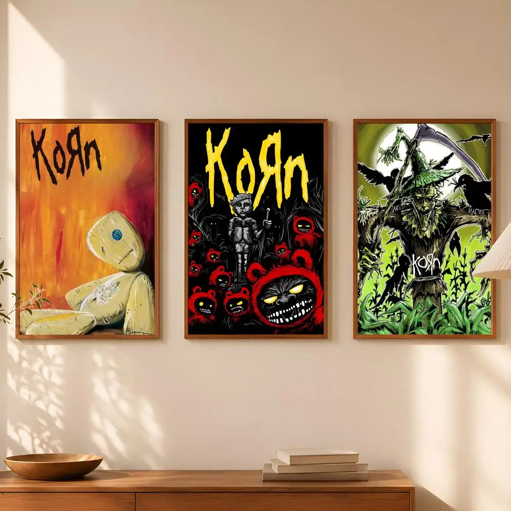Korn Band Self-Stick HD Waterproof Wall Art Poster