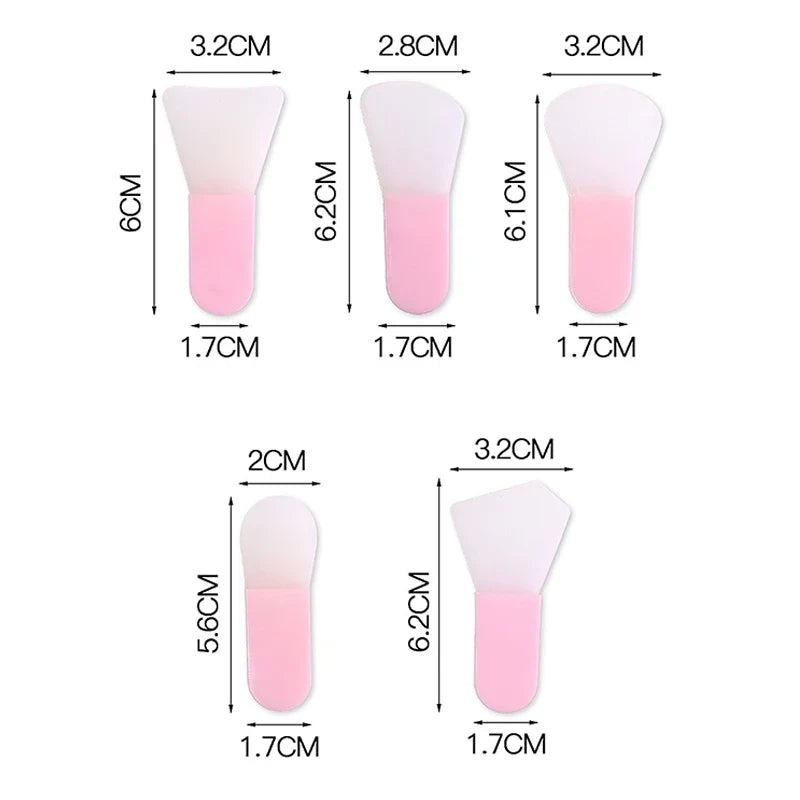 5-Piece Silicone Face Mask Brush Set | Mud & Cream Applicator