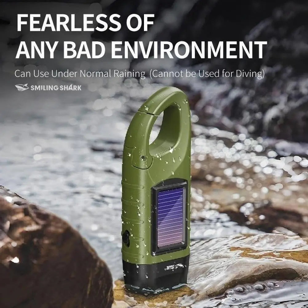 Solar Hand Crank LED Flashlight – Emergency Camping Lamp