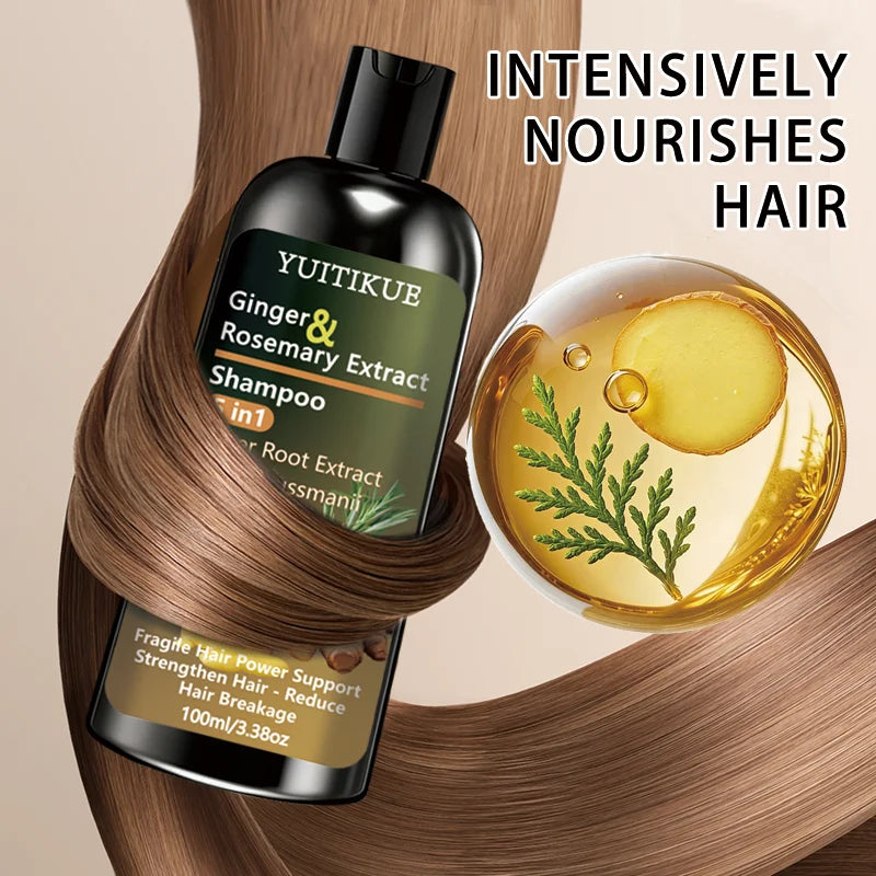 Ginger & Rosemary 5-in-1 Shampoo | Keratin & Argan Oil 100ml