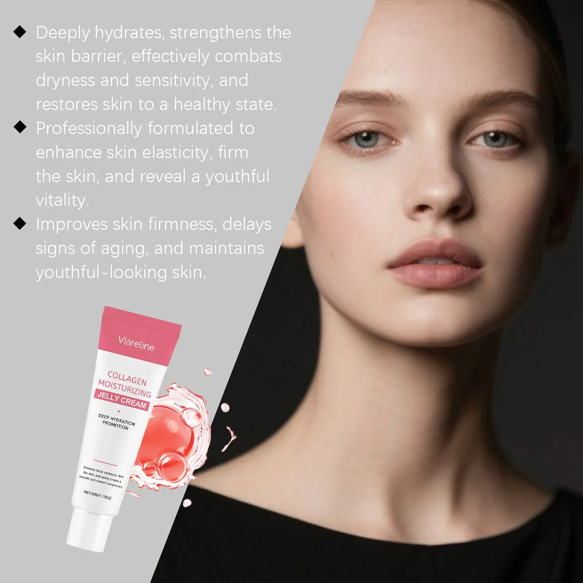 Viareline Collagen Moisturizer Cream – Firm, Brighten & Hydrate