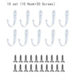 10 20 Heavy Duty Alloy Wall Hooks Screws Metal Coat Hook Garden