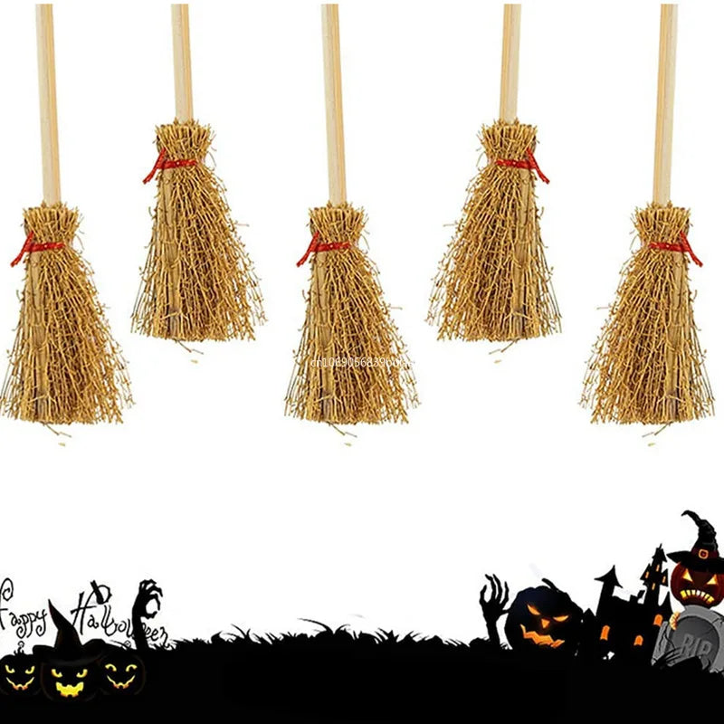 Miniature Witch Broom | Halloween Dollhouse Decor Prop