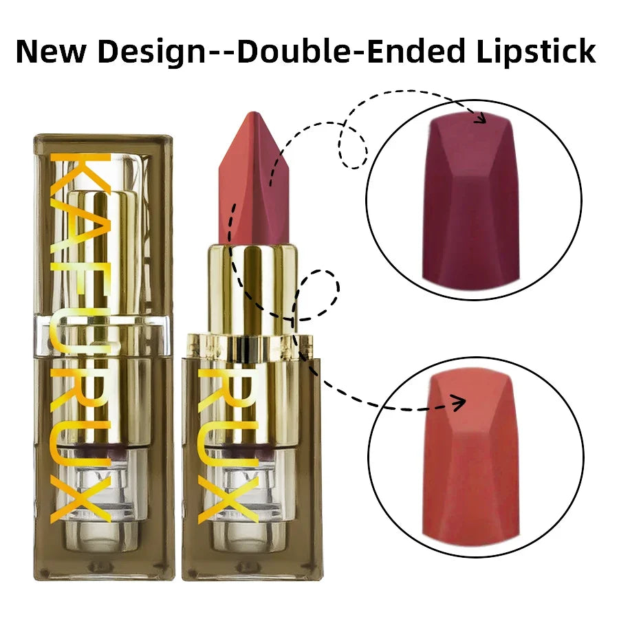 KAFURUX Glitter Two-Tone Gradient Lipstick | Matte Shimmer