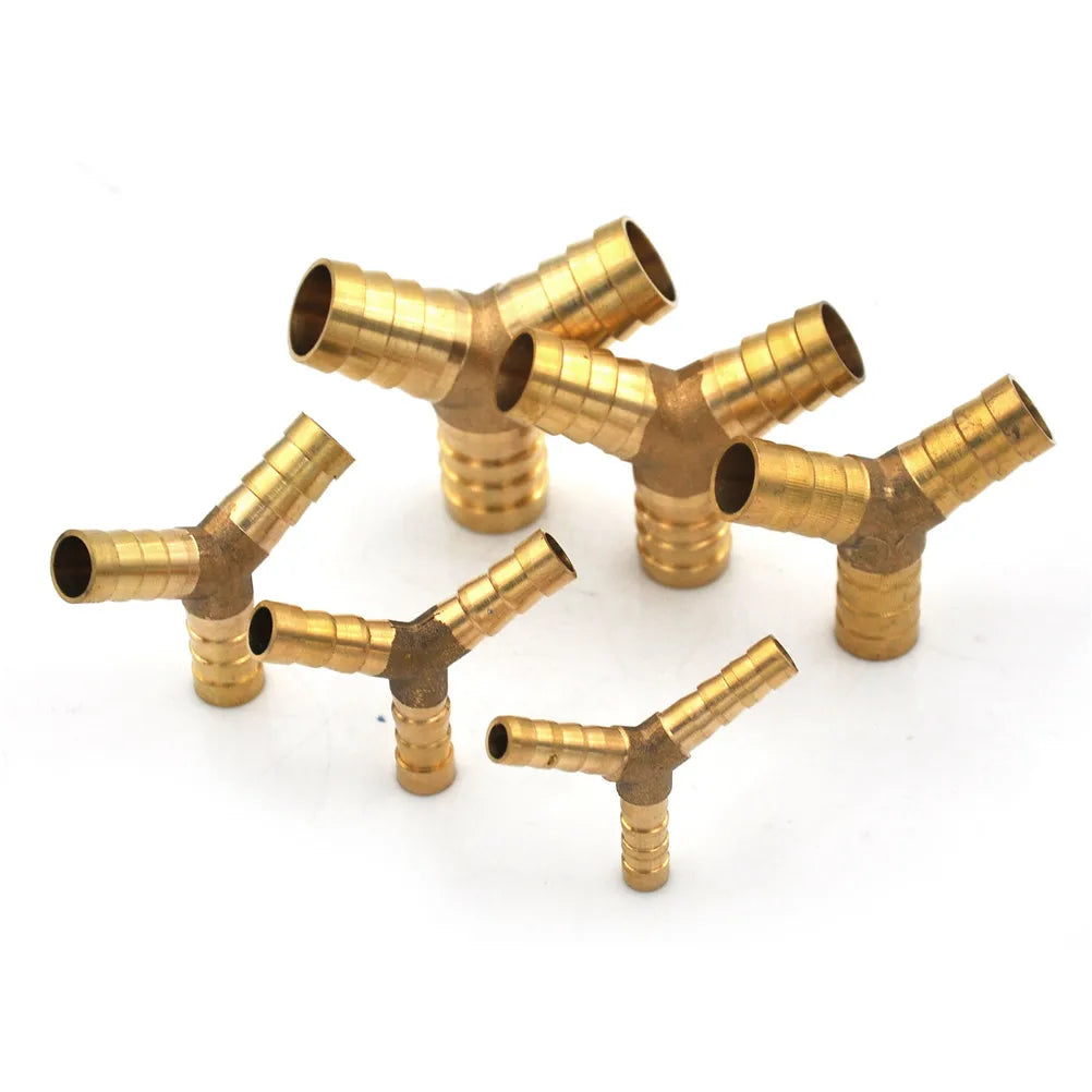 Brass Barbed Y Splitter Connector – Air & Fuel Hose Fitting