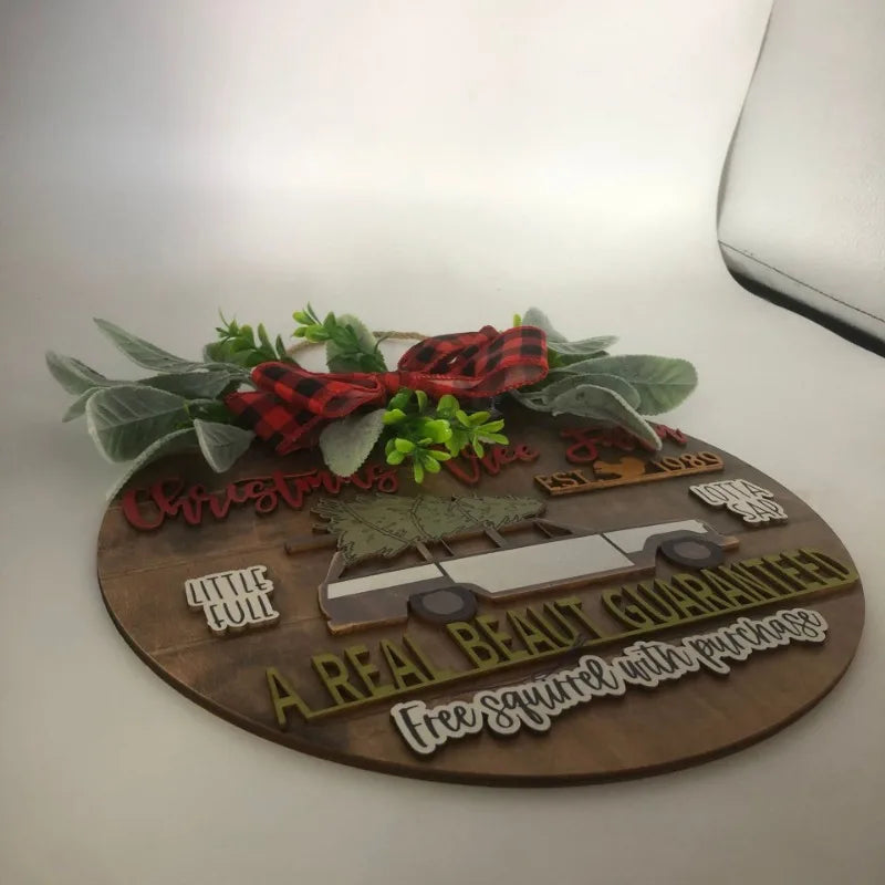 Fun Front Door Sign Christmas Decorations Wreaths Party Supplies
