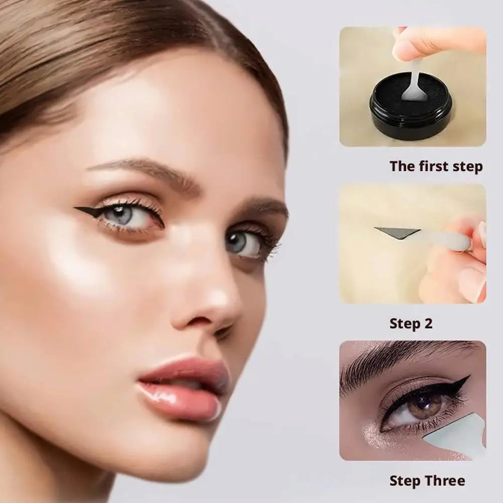 Double-Ended Eyeliner Stamp & Stencil Set – Waterproof Makeup