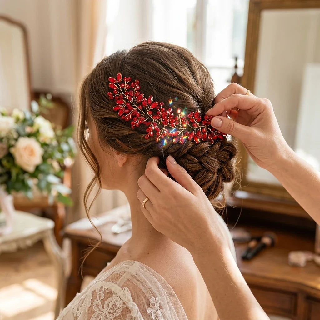 Crystal Rhinestone Bridal Headband | Elegant Wedding Hairpiece