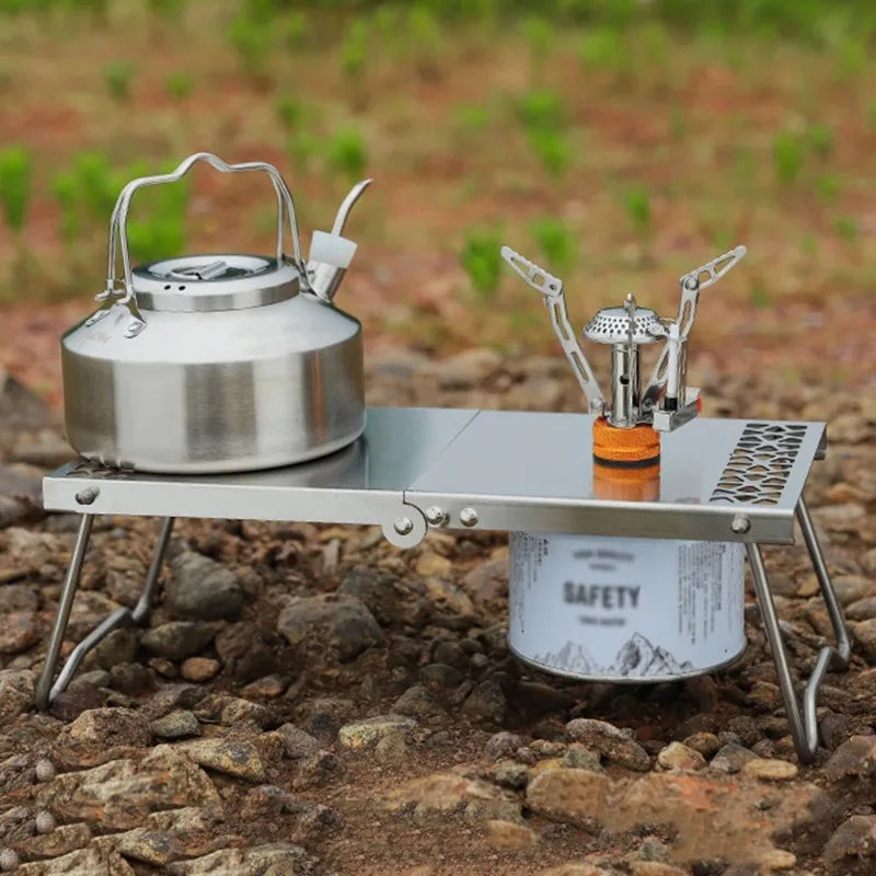 Folding Camping Stove Table – Lightweight Stainless Steel