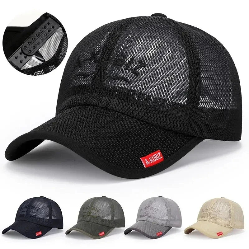 Summer Hats Men Women Mesh Baseball Caps Fashion Embroidered Visor