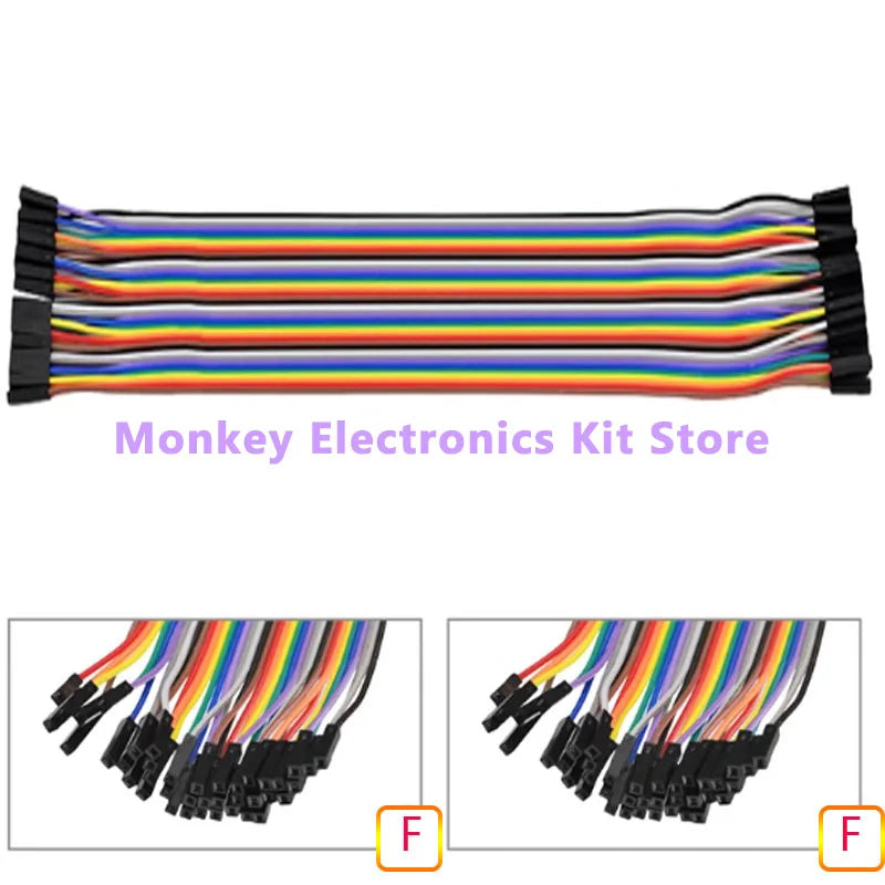 40-Pin Dupont Jumper Wires M/M M/F F/F – Arduino DIY Cables