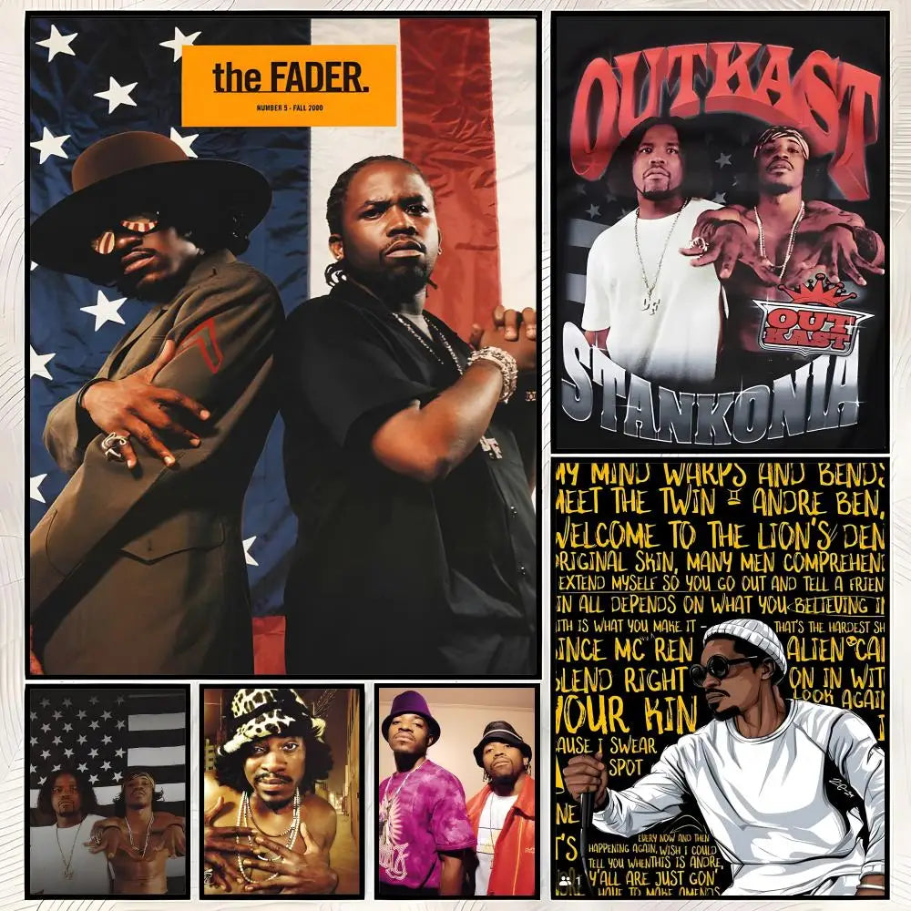 OutKast Band Poster – Self-Stick HD PVC Waterproof Wall Art