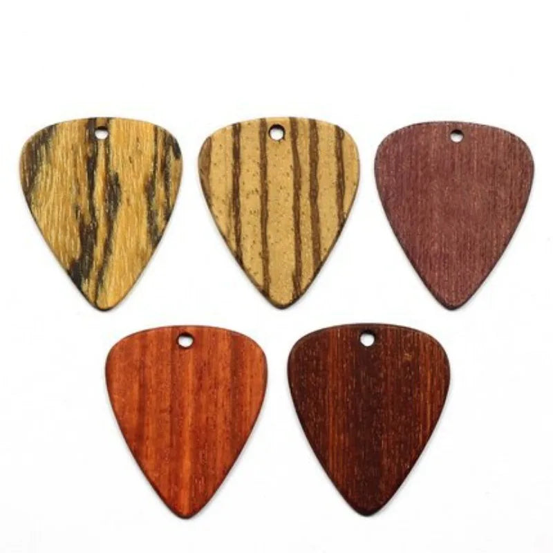 Guitar Pick Wood Red Sandalwood Necklace Pendant