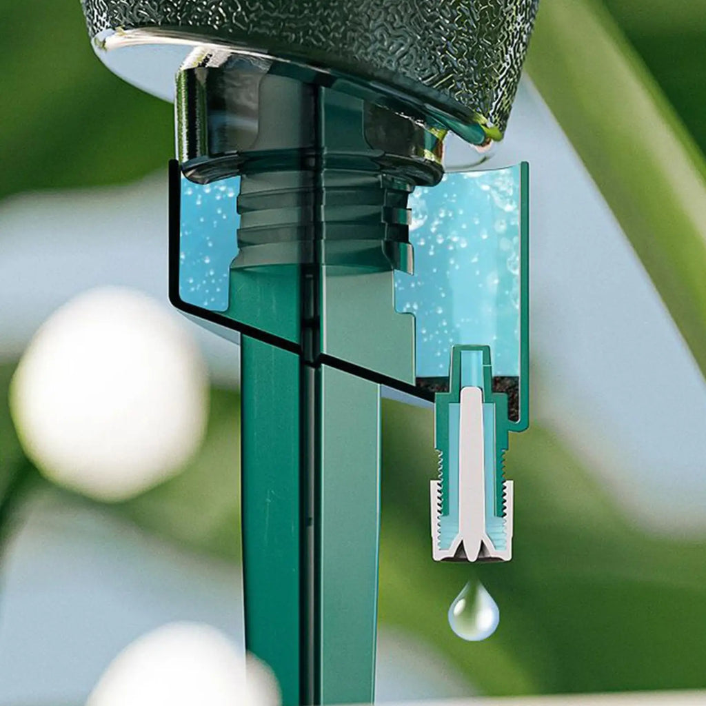6-Pack Plant Watering Spikes with Control Valve | Garden Stakes