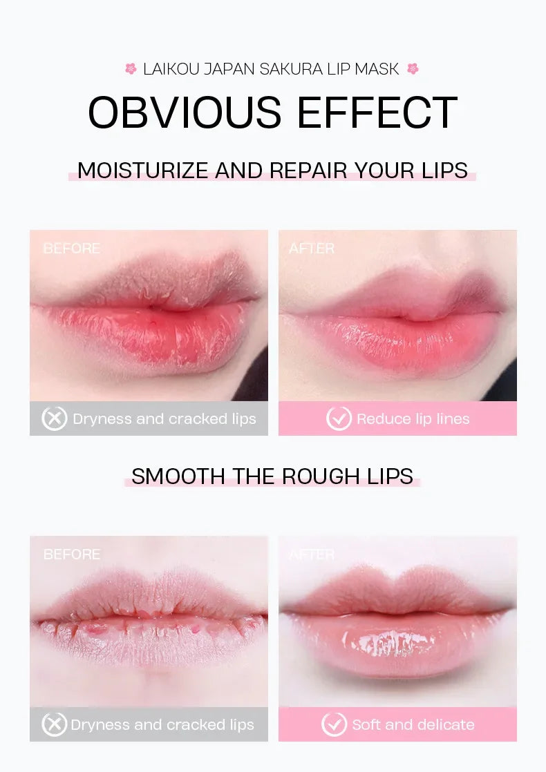 LAIKOU Sakura Lip Mask 8g – Overnight Hydrating Lip Treatment