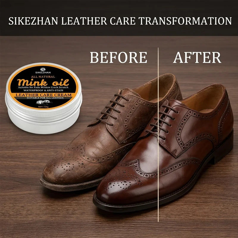 Mink Oil Leather Conditioner & Shoe Polish – 100g/50g Balm
