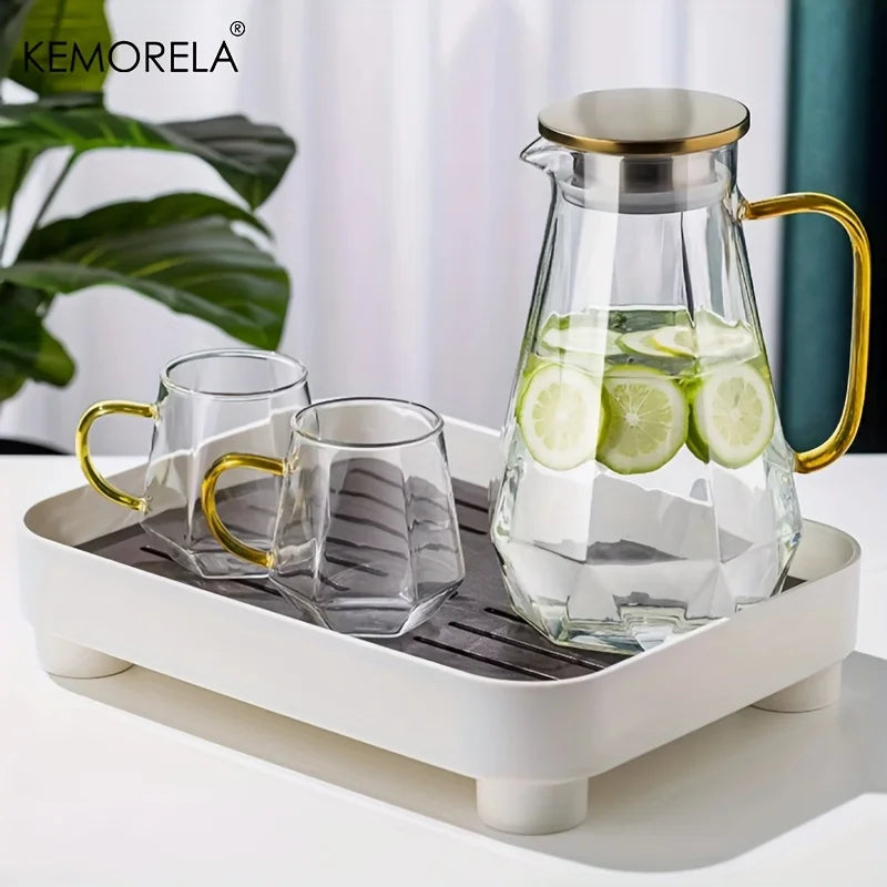 Diamond Texture Glass Teapot & Water Carafe | KEMORELA